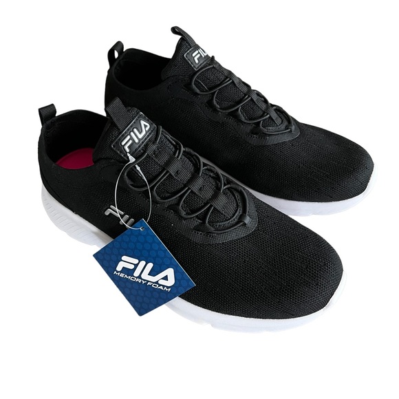Fila Sneakers Memory Galaxia 3 Walking Shoes Black White Size 10M NEW - Picture 2 of 15